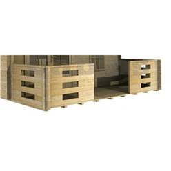 Verandah For 4.5m X 4.5m (4.5m X 1.5m) - 34mm Log Cabin
