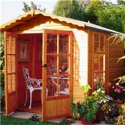 7 x 7 Superior Summerhouse + Fully Glazed Doors (12mm Tongue and Groove Floor + Roof)