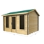 3.5m x 2.5m Deluxe Reverse Apex Log Cabin - Double Glazing - 34mm Wall Thickness (2038) 
