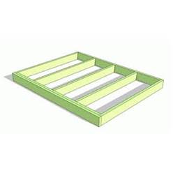 Pressure Treated  Wooden Base Frame + Damp Proof Roll - Less Than 7m