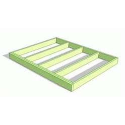 Pressure Treated  Wooden Base Frame + Damp Proof Roll - (4.5m x 4.5m)